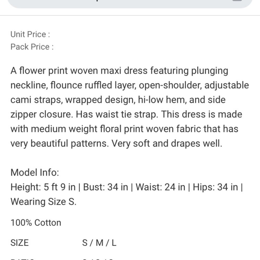 NWT Promesa Floral Maxi Boho Summer Dress Sz Large - Picture 12 of 12
